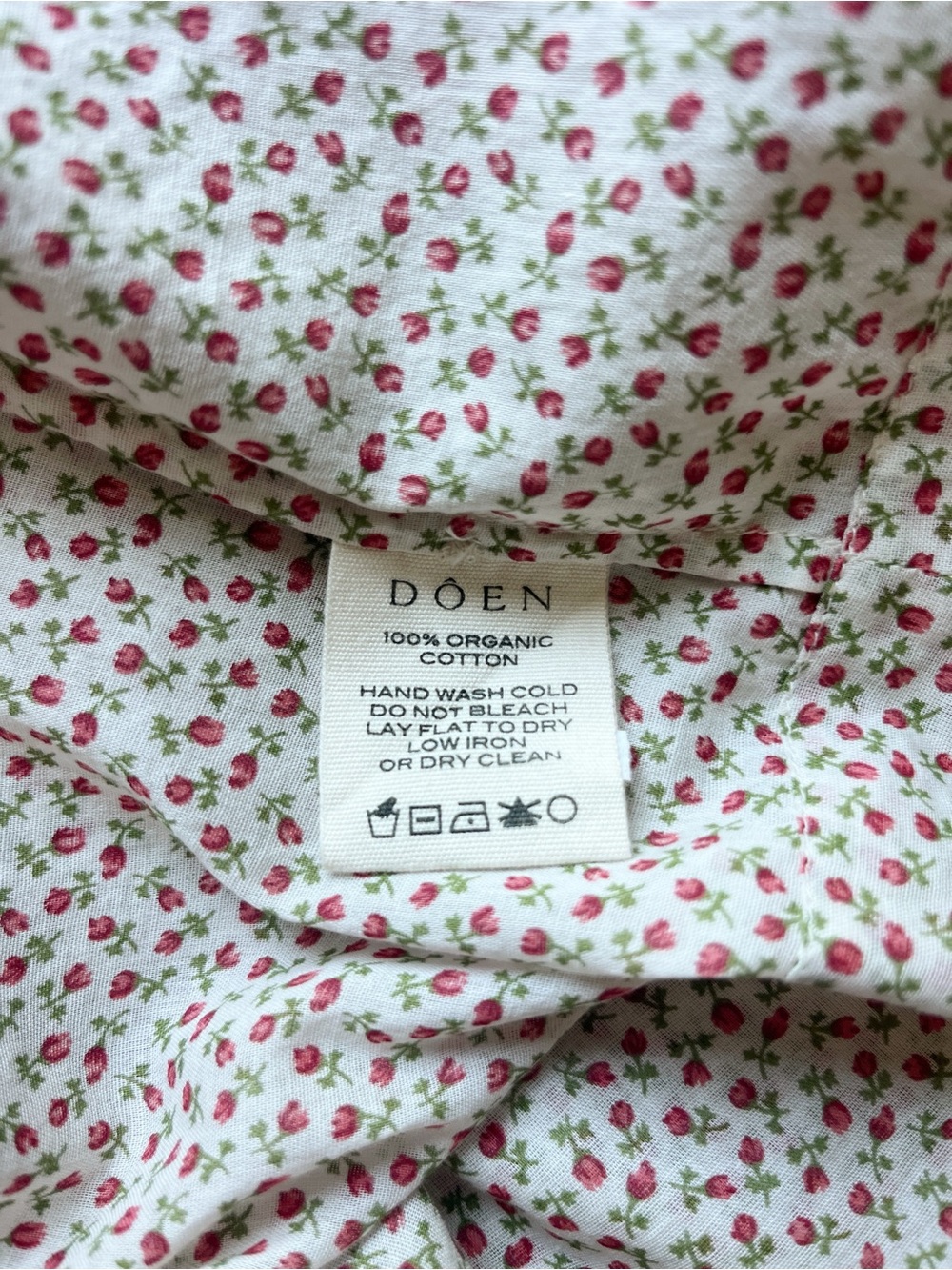 DOEN Stanton Berry Bisou Floral Cotton Button Down Belted Midi Dress Small - Picture 12 of 13